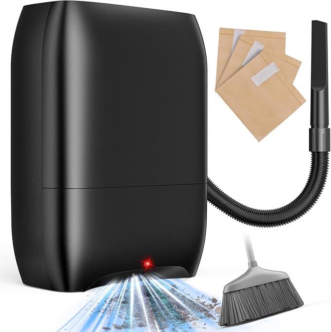 LyriFine Touchless Vacuum Automatic Dustpan, 3-Pack Dustbags Automatic Dustpan with Nozzle Attachment, Auto Sensors Hair Vacuum for Salons, 2 Cleaning Modes Electric Dustpan for Floors Pet Hair Food