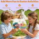 12 Pack 8 Inch Jumbo Clear Easter Eggs Plastic Giant Transparent Easter Eggs Huge Fillable Easter Egg for Easter Theme Party Easter Egg Hunt Party Favor