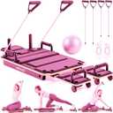 Pilates Reformer Machine, Wooden Pilates Board for Home | Solid Maple Wood; Stable One-Piece Design; Guided Videos; Bonus Pilates Ball & Socks; 610 lbs Capacity