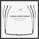 3 Pack Slim Pocket Reading Glasses for Men Women Blue Light Blocking Compact Readers Spring Hinge Metal Frame