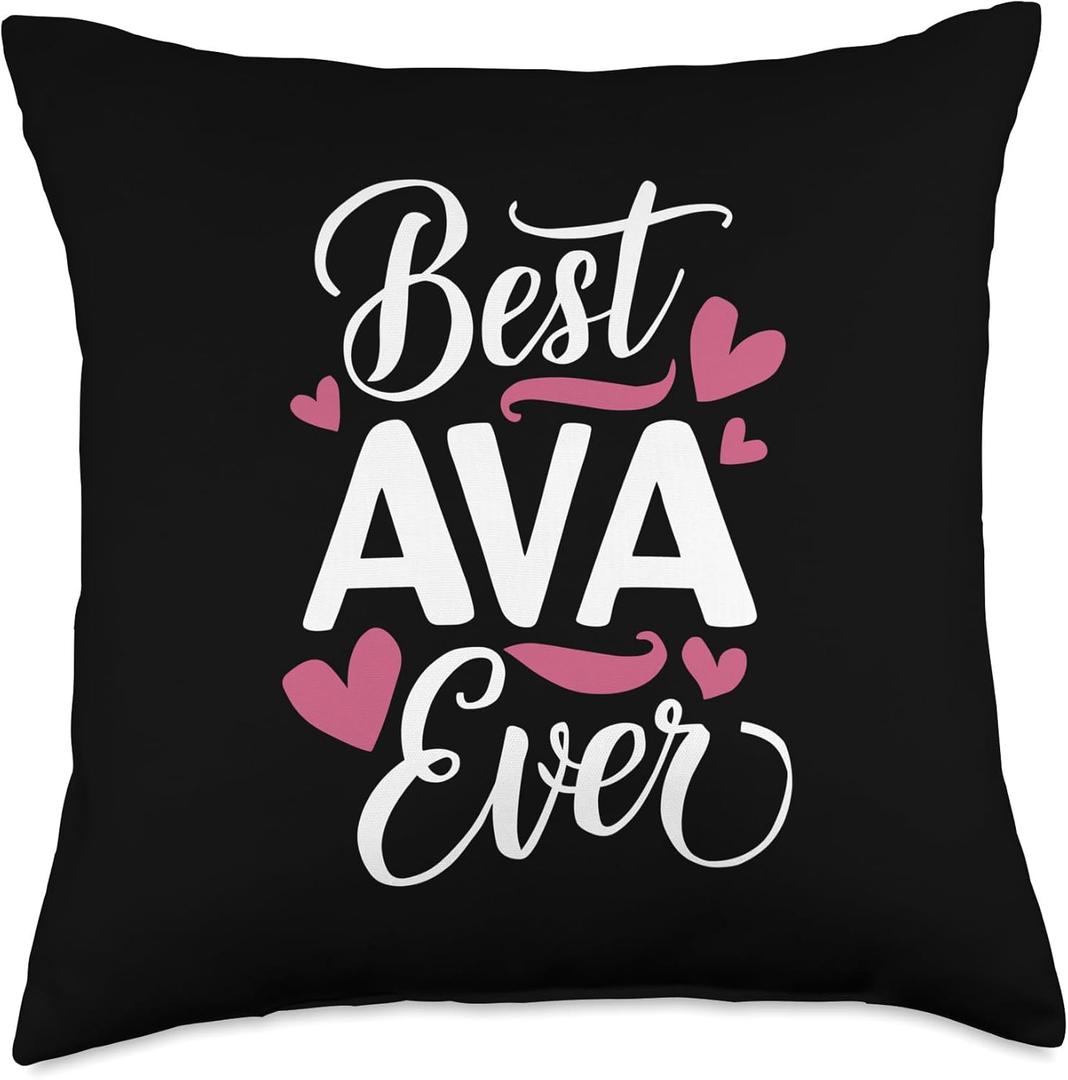Ava Name Throw Pillow (18x18)