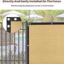 4x50ft Fence Privacy Screen 170GSM Privacy Screen with Rustproof Grommets and Reinforced Edges Outdoor Fence Panel & UV -Resistant Garden Fence Perfect for Outdoor CourtyYard, Garden Decoration,Sand