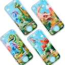 Chalyna 4 Pcs Handheld Water Games Water Ring Toys Colorful Ring Toss Game Without Road Trip Toys 80's 90's Games for Kids Party Favors Bag Fillers Pastime(Animal Style)