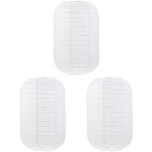 ARTIBETTER 6 Pcs Japanese Style Paper Lanterns for Home Restaurant Decor, Foldable White Lanterns for Indoor and Outdoor Use, 22.44X7.48X11.41 Inch