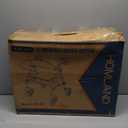 HOMLAND Foldable Rollator Walkers with Seat for Seniors, 8'' Big Wheels, 350 lb. Weight Capacity, Adjustable Handles and Seat Height, Lightweight Rolling Walker, Gold