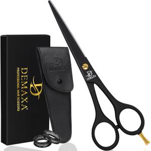 Professional Hair Scissors 6.5 Inch - Premium High Carbon Stainless Steel Barber Salon Hair Shears for Haircut Scissors - Ergonomic Design Super-Sharp Hair cutting Shears Blades