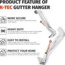 100 Pack Gutter Hangers, Gutter Hangers 5 Inch, Rain Gutter Hangers, Heavy Duty Gutter Hangers with a Pre Inserted Rust Resistant Screw, Hidden Gutter Hangers for 5" K Style Aluminum Gutters