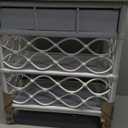 bali & pari Akane Natural Rattan Nightstand with Drawer and Open Shelves  Coastal Bedside Table with Lattice Design, White