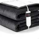 Heated Blanket Electric Throw, Soft Flannel Heating Blanket with 8 Hours Auto Off 10 Fast Heating Levels Machine Washable Sherpa Heated Blanket with Overheating Protection