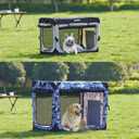 ZOMISIA 36 Inch Collapsible Dog Crate for Large Dogs - Portable Dog Travel Crate Soft Sided with Breathable Mesh Windows, Foldable Dog Kennel for Indoor and Outdoor, Grey