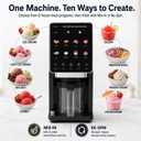 10-in-1 Ice Cream Maker, 1 x 20 oz Container with Lid, TOP and FULL Modes, Mix-In and Re-Spin, for Gelato, Sorbet, Slushies, Frozen Yogurt, Smoothie Bowls and Frozen Drinks, Black