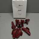 8 Pcs Large Acrylic Hair Claw Clips for Women Non slip Strong Hold Clamps for Thick and Thin Hair(Glossy,Red)