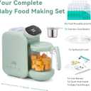 Chefhandy Baby Food Maker with Stainless Steel Steam Basket | 5-in-1 Baby Food Processor, Steamer & Blender for Homemade Baby Food, BPA-Free, 6 Reusable Pouches, Ideal for Newborns & Infants, Green