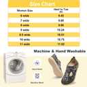 L-RUN Womens Slippers Wide Toe Box Barefoot Diabetic Shoes Women Ladies Winter House Shoes for Indoor and Outdoor