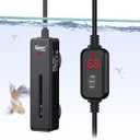 hygger Mini Fish Tank Submersible Heater 50W for 5-10 Gallons Small Betta Aquarium Heater with Digital Display Controller Adjustable Temperature