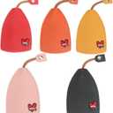 2 x PU Leather Key Fob Case, 5Pcs Key Pouch for Car Keys Keychain Holder Love Heart Decor Key Case, 5 Colors