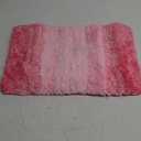 OLANLY Bathroom Rug Mat 24x16, Extra Soft and Absorbent Microfiber Bath Rugs, Non-Slip Plush Shaggy Bath Carpet, Machine Wash Dry, Bath Mats for Bathroom Floor, Tub and Shower, Pink