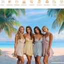 10x6.5ft Summer Ocean Backdrop Beach Tropical Photo Backdrop Love Island Decorations Hawaiian Photography Background Birthday Banner Party Supplies