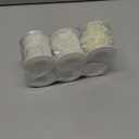 Bonuci 6 Rolls 132 Feet Pearls Garland for Valentine Faux Pearl Beads Strand for Wedding Decor, Include 4 Rolls of 4 mm, 2 Roll 3 to 8 mm Mixed Artificial Pearls Chain Trim for Wedding (Beige)