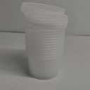 Freshware [12 Pack, 64 oz] 1/2 Gallon Plastic Deli Food Storage Soup Containers With Airtight Lids, Slime Containers, Freezer Safe | Meal Prep | Stackable | Leakproof | BPA Free, Clear