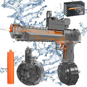 EWRITN Electric Water Gun for Adults  Automatic, High-Powered, Battery-Operated Water Pistol with 32 Ft Range, 550ML Large Capacity Squirt Gun for Summer Outdoor Fun, Grey