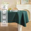 Classic Dark Green Oval Tablecloth - Made of Durable Plain Cloth, Heavy Duty & Wrinkle-Resistant, Smooth Surface for Party Restaurant Formal and Everyday Dining, Easy to Iron,60 x 84 Inch