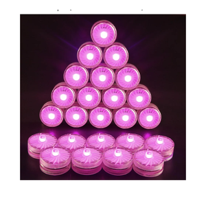 HL Submersible LED Lights,Pink Small LED Light,100 Hours Waterproof Flameless Led Lights Battery Powered for Wedding Home Vase Festival Party Decoration 24pcs(Built-in 48 Batteries)