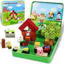 Magnetic Blocks,49PCS Magnetic Cubes Portable Magnetic Building Blocks with Metal Storage Box, Travel Toys Magnetic Tiles for Kids 3+,Sensory Toys for Kids with Autism