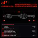 A-Premium Set of 2 Front CV Axle Shaft Assembly