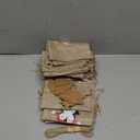 MDCGFOD 24PCS Christmas Small Burlap Bags, 5x7in Christmas Drawstring Treat Bags, Xmas Red Plaid Linen Gift Reusable Candy Goodie Wrapping for Holiday Party Favors Supplie (Brown)