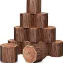 Fullhawl 12 Pcs 6 Pcs Tree Stump Decor VBS Camping Decoration 3D Wood Grain Paper Boxes Fake Tree Stump Box Centerpieces Western Cowboy Party Decor for 2026 School Camp Bachelorette Party Supplies