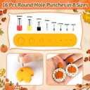 5 x Thanksgiving Polymer Clay Earing Cutters, Fall Polymer Clay Cutters Mini Pumpkin Chicken Earrings Cutters with 640 Jewelry Making Accessories 16 Circle Shape Earring Cutters Tools
