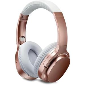 iLive Electronics Active Noise Cancellation Bluetooth Headphones, Adjustable Headband, Includes 3.5mm Audio Cable, Rose Gold (IAHN40RGD)