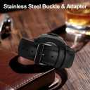 Leather Band Compatible with Samsung Galaxy Watch 8 40mm 44mm/ 8 Classic 46mm, 2025 Top Grain Genuine Leather Replacement Strap for Men Women (Not for Galaxy Watch Ultra)