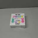 2 x HTBIG Funny Easter Bunny Decor Desk Decor Wooden Box Sign Easter Decorations Gift Wood Block Plaque Box Sign for Home Farmhouse Kitchen Bathroom Shelf Table Decoration Oh for Peeps Shake