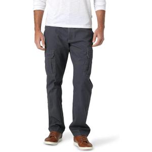Wrangler Authentics mens Relaxed Fit Stretch Cargo Casual Pants, Anthracite Twill, 38W x 32L US