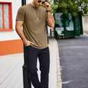 COOFANDY Mens T Shirts Casual Short Sleeve Cotton Tee Shirts Hipster Hip Hop Longline T-Shirt Basic Summer Tops (Green, XL)