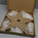 5 Pcs Farmhouse Star Table Decorations Lighted Star Wooden Table Sign Burlap Rope Boho Rustic Tabletop Centerpieces for DIY Crafts Fireplace Shelf Tiered Tray Home Decor