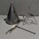 MYFULLY Confectionery Funnel with Stand | Stainless Steel Commercial Grade Cake Decorating Tool with Three Nozzles for Commercial Home Use