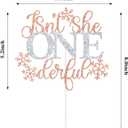 Isn't She Onederful Cake Topper, Winter Onederland, Miss Onederful Cake Decor, Frozen Snowflake Girls 1st Birthday Party Decorations