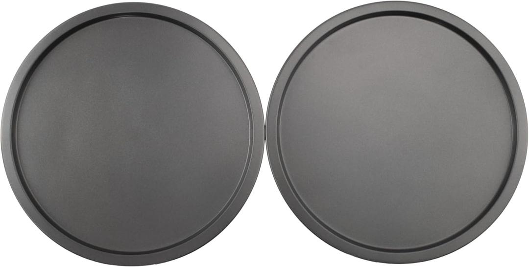 GoodCook Everyday Set of 2 Nonstick Steel 10-Inch Personal Pizza Pans Set, Gray