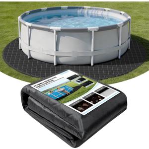 LXKCKJ 15FT Round Pool Pads for Above Ground Pool, Protects Pool Liner, Heavy Duty Puncture Resistant Fabric Pool Mats for Pool Bottom - Prevents Punctures - Weed Barrier - Extends Liner Life