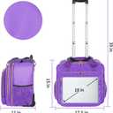 Ytonet Rolling Briefcase for Women, Extra Large Rolling Laptop Bag Fits 18 Inch Laptop, Computer Bag with wheels for Work Travel College Business Overnight Wife Mom Teacher, Purple