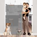 60" Extra Tall Cat Gate for Doorway - No Jumping Over, 55" Wide Retractable Baby Gates Tall Retractable Dog Gate Outdoor Baby Gates for Decks, Indoor 5ft Extra Tall Baby Gate for Stairs/Doorways, Gray