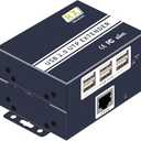 usb extender over ethernet cat5e cat6/7 up to 492FT/150m，6 Port UBS2.0,Plug and Play,usb ethernet extender over rj45. No Driver,Supports All Operating System, Keyboard and Mouse Over Ethernet. (cat5e)