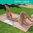 Pink Boho Beach Towel 30x60 Inch, Minimalist Abstract Mid Century Modern Boho Sunshine Oversized Bath Pool Swim Towels Blanket for Bathroom Travel Swimming Camping Picnic Sport