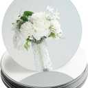 Floroom 12pcs 12 Inch Round Mirrors for Table Centerpieces, Trays, Plates, Weddings, Baby Showers, and Party Decorations