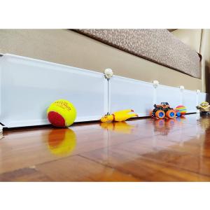 Under Bed Blocker for Pets, Gap Bumper for Under Bed, Stop Things Going Under Bed or Sofa Couch, Toys Blocker for Cats Dogs, Easy to Install, Total 7" Height 90" Length, White