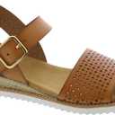 Skechers BOBS Women's 114143 Sandal, Women's Desert Kiss - Sunny Flair Sandal, (9.5, Luggage)