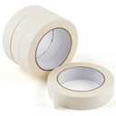 Masking Tape 1 Inch Wide, 4 Pack Painters Tape, Strong Adhesive Labeling Tape, Beige White, 55 Yards per Roll (220 Total Yards) for Home, Office, Labeling, School, DIY, and Crafts